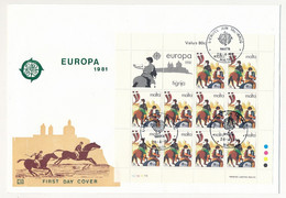 MALTE - 2 Env FDC - Blocs Feuillets EUROPA 1981 - Valletta - 28/4/1991 - Malta