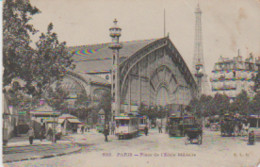 (75) PARIS 7° . Place De L'Ecole Militaire (Tramway N° 383+ Tramway & Diligence à Impériale / Marché Couvert) - Paris (07)