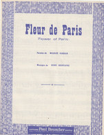 PARTITIONS MUSICALES 6 : Fleur De Paris Musique De Henri Bourtayre " Accordéon " : édit. Paul Beuscher - Scores & Partitions