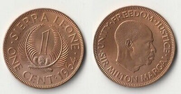 SIERRA LEONE 1 Cent 1964 KM17 - Sierra Leona