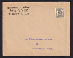 DDBB 801 - Belgique - Enveloppe IMPRIME TP Préo 10 C - Cachet Manufacture De Tabacs Félix Vivier à OEUDEGHIEN Lez ATH - Tabak