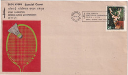 BADMINTON - ASIAN CHAMPIONSHIP - SPECIAL COVER- INDIA-1976-BX2-39 - Bádminton