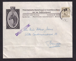 DDBB 808 - Belgique - Enveloppe Illustrée CHEVAL - TP Petit Sceau BRUGGE 1947 - Westvlaamsche Halfbloedpaard - Chevaux
