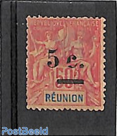 Reunion 1901 5c On 50c, Stamp Out Of Set, Unused (hinged) - Ohne Zuordnung