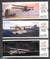 Portugal 2022 First South Atlantic Air Traverse 3v, Mint NH, Transport - Aircraft & Aviation - Nuovi