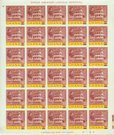 Ghana, 1965, Abraham Lincoln, President, Imperforated Sheets, MNH, Michel 216-219B - Ghana (1957-...)