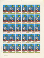 Ghana, 1970, Space, Moon Landing, Armstrong, Imperforated Sheets, MNH, Michel 397-400B - Ghana (1957-...)