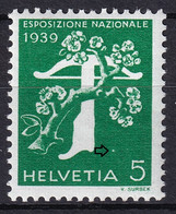 Zumstein 236Bz.2.01, / Michel 352z - Weisser Fleck Zwichewn Schaft Und Wertziffer 5 - Postfrisch/**/MNH - Varietà