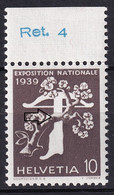 Zumstein 233Bz.3.04, / Michel 352z - Retouche Rechts Vom Schaft Im Zweig - Postfrisch/**/MNH - Abarten