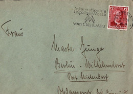 ! 1936 Deutsches Reich Brief Aus Stuttgart, Maschienwerbestempel, Serienstempel Leipziger Messe - Briefe U. Dokumente
