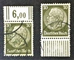 1933 Paul Von Hindenburg Mi. 523 W OR + UR - Used Stamps