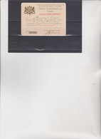 TESSERA  CARTE  PERSONELLE WAGONS  LITS 1898  CALAIS-ROME-EXPRESS .  FIRMA  AUTOGRAFA - Documenti Storici