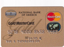 GREECE - National Bank Gold MasterCard(reverse Schlumberger Solaic, Black Strip), 04/99, Used - Carte Di Credito (scadenza Min. 10 Anni)