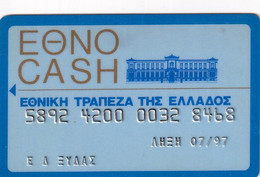 GREECE - EthnoCash, National Bank Debit Card(reverse Datacard), 02/92, Used - Carte Di Credito (scadenza Min. 10 Anni)