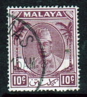 Malaya Kelantan 1951 Single 10c Definitive Stamp In Fine Used - Kelantan