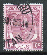 Malaya Kelantan 1951 Single 10c Definitive Stamp In Fine Used - Kelantan