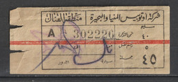 Egypt - Old Tickets - Train, Metro & Auto Bus - Gebraucht