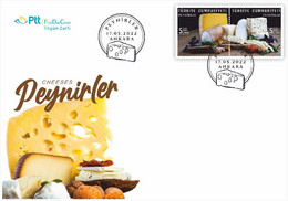 TURKEY / 2022 - (FDC) Cheese (Gastronomy), MNH - Storia Postale