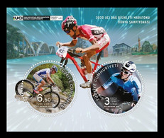 Turkey 2020 MiNr. 4614/15 (Bl.203) UCI Mountain Bike Marathon World Championships In Sakarya MNH ** - Unused Stamps