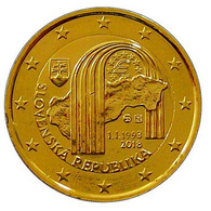 SLOVAQUIE 2018 – REPUBLIQUE - 2 EUROS PLAQUE OR  VERGOLDET - Slovaquie