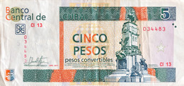 Cuba 5 Peso Convertibles, P-FX48 (2017) - Very Fine - Cuba