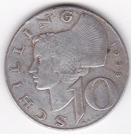 Autriche 10 Schilling 1958 En Argent, KM# 2882 - Autriche