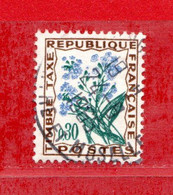 FRANCE °-1964-71 - TAXE - FLEURS -Yvert. 99  Oblitéré . - 1960-.... Oblitérés