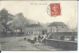 CHAILLAND - Place Centrale - Vers 1906 - Cachet Convoyeur SAINT-JEAN Sur Mayenne à ERNÉE - Chailland