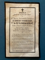 Image Pieuse Décès Marie Antoinette Joséphine Le Sergent D'Hdendecourt Vve De Masson Kerloy Guémené-sur-Scorff 1869 - Guemene Sur Scorff