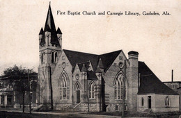 DP  - Usa - Alabama - First Baptist Church And Carnegie Library - GADSDEN - Autres & Non Classés