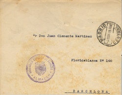 1949 MADRID / CENTRAL   , SOBRE  CIRCULADO CON FRANQUICIA DE LA ASOCIACIÓN BENÉFICA DE CORREOS / ALMACÉN - Cartas & Documentos