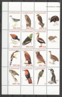 Suriname 2004, Birds, Owls, Parrot, Pinguin, Eagle, 12val - Pappagalli & Tropicali
