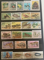 THEMATIQUE 30 TIMBRES Animaux Vietnam Mongolie - Otros & Sin Clasificación