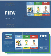 Stamp Sheet & FDC From Qatar - Remembering Previous FIFA Classics Football / Soccer Cup In South Africa Russia & Brazil - Qatar