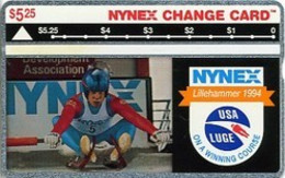 USA_ : D20 $5.25 USA Luge Lillehammer '94 MINT (x) - [3] Magnetic Cards