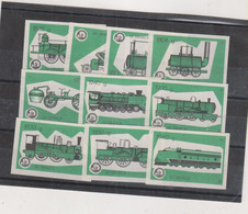 YUGOSLAVIA  Vintage Matchbox Labels Nice Set  Train - Zündholzschachteletiketten