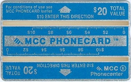 USA_ : MCC-LM1C $20 MCC 3/4mm Notched ,806D Inverted Ctrl MINT - [3] Magnetic Cards