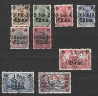 Deutsche Post In China , 1905er Satz Bis Zur 1,5 Dollar Gestempelt - Offices: China