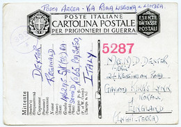 CARTOLINA POSTALE PER PRIGIONIERI DI GUERRA, GRAVINA P.O.W. (10 X 15cms Approx.) / KING'S LYNN, GAYWOOD (DEXTER) - War 1939-45