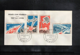 Central African Republic 1972 Space / Raumfahrt Rockets + Satellites - Centraphilex FDC - Afrique