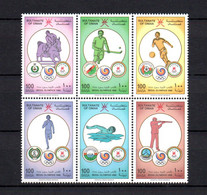 Oman 1988 Set Olympic/sports Stamps (Michel 321/26) MNH - Oman