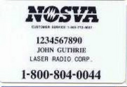 USA : USAN300 NOSVA Bl/white 1-800-804-0044 USED - A Identifier