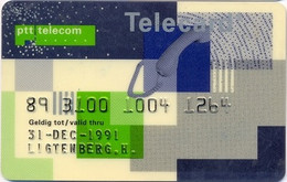 NETHERLAND : NED04 PTT TELECOM TELECARD (reverse 1) USED Exp: 31-DEC-1991 - Te Identificeren