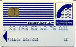 FRANCE : FRA08 INTERNATIONALE SC-2 PTT Logo USED - Pastel Cards