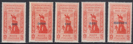 1932 Insieme Di 5 Valori Varie Isole Sass. MH* Cv 196 - Other & Unclassified