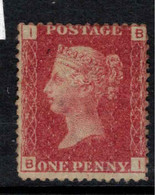 GB 1864 1d Red Plate 214 SG 48 HM #BWD12 - Ungebraucht