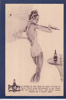 CPA Publicité Publicitaire Réclame Non Circulé Perrier Femme Woman Art Déco Gard - Advertising