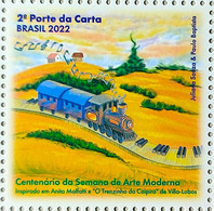 Brazil Stamp C 4036 Modern Art Week Centenary Literature Train Piano Music 2022 - Nuevos