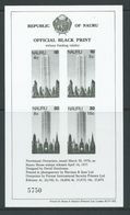 Nauru 1978 Provisional Surcharge Set Of 4 Black Print Imperforate Sheet MNH - Nauru