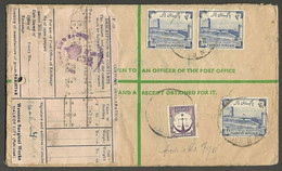 Pakistan 5 1/2a Green Registered Envelope Used To England With Sialkot Customs (**) - Pakistan